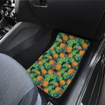 Exotic Tropical Pineapple Pattern Print Front Car Floor Mats