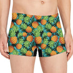 Exotic Tropical Pineapple Pattern Print Men's Boxer Briefs