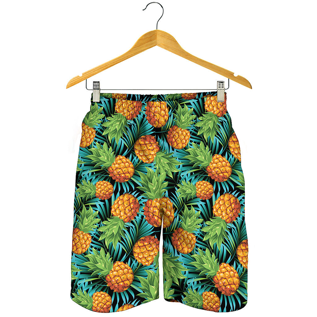 Exotic Tropical Pineapple Pattern Print Men's Shorts