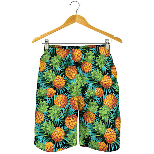 Exotic Tropical Pineapple Pattern Print Men's Shorts