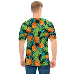 Exotic Tropical Pineapple Pattern Print Men's T-Shirt