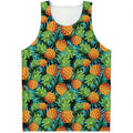 Exotic Tropical Pineapple Pattern Print Men's Tank Top