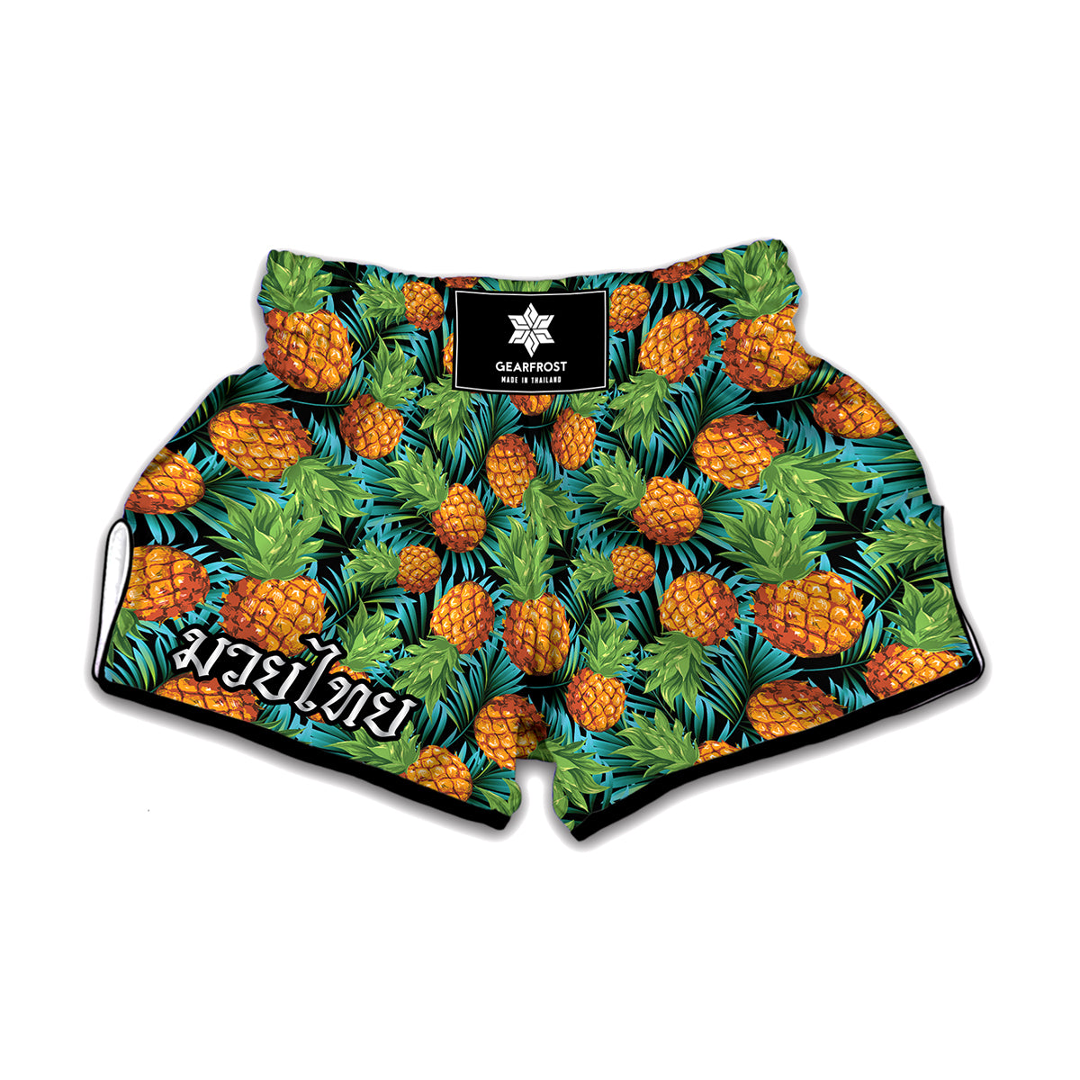 Exotic Tropical Pineapple Pattern Print Muay Thai Boxing Shorts