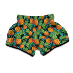 Exotic Tropical Pineapple Pattern Print Muay Thai Boxing Shorts