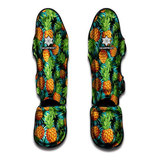 Exotic Tropical Pineapple Pattern Print Muay Thai Shin Guard