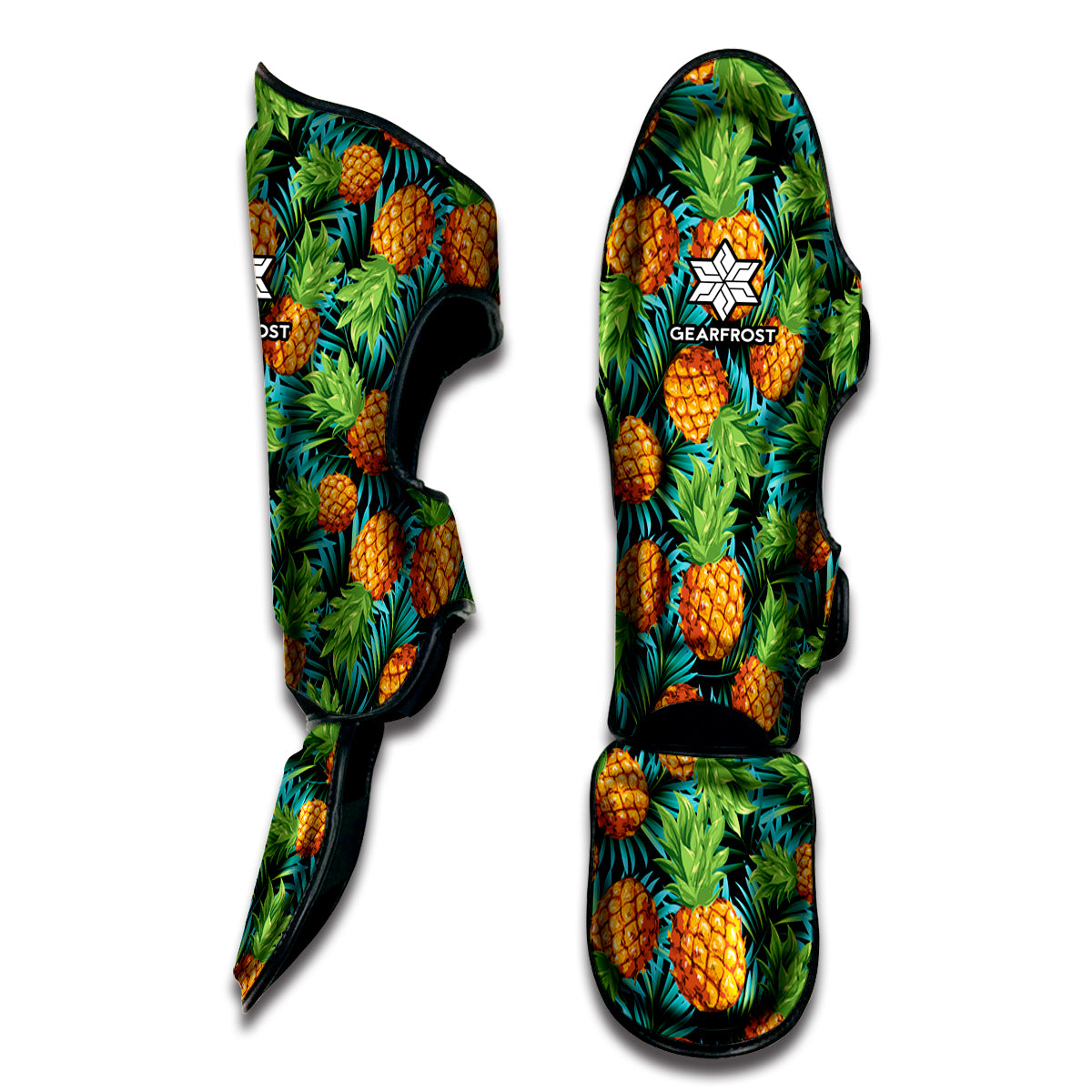 Exotic Tropical Pineapple Pattern Print Muay Thai Shin Guard