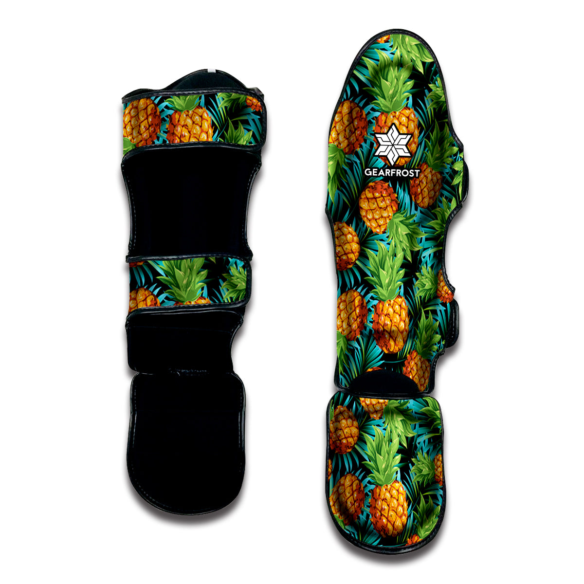 Exotic Tropical Pineapple Pattern Print Muay Thai Shin Guard