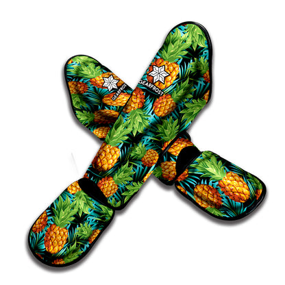 Exotic Tropical Pineapple Pattern Print Muay Thai Shin Guard