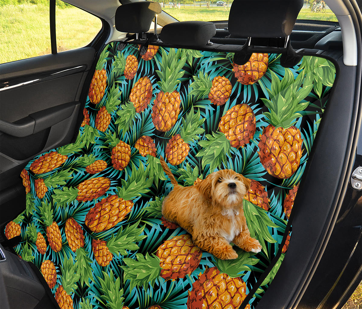 Exotic Tropical Pineapple Pattern Print Pet Car Back Seat Cover
