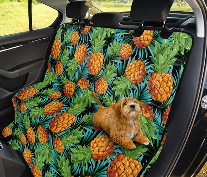 Exotic Tropical Pineapple Pattern Print Pet Car Back Seat Cover