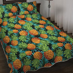 Exotic Tropical Pineapple Pattern Print Quilt Bed Set
