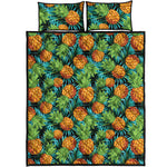 Exotic Tropical Pineapple Pattern Print Quilt Bed Set