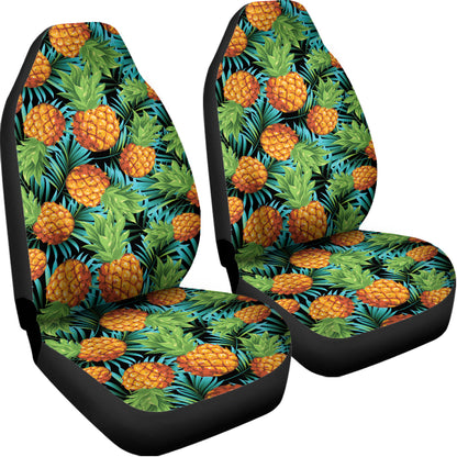 Exotic Tropical Pineapple Pattern Print Universal Fit Car Seat Covers