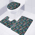 Exotic Tropical Toucan Pattern Print 3 Piece Bath Mat Set
