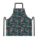 Exotic Tropical Toucan Pattern Print Apron