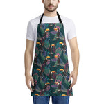 Exotic Tropical Toucan Pattern Print Apron