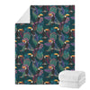 Exotic Tropical Toucan Pattern Print Blanket