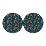Exotic Tropical Toucan Pattern Print Car Coasters