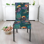 Exotic Tropical Toucan Pattern Print Dining Chair Slipcover