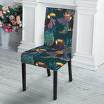 Exotic Tropical Toucan Pattern Print Dining Chair Slipcover