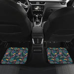 Exotic Tropical Toucan Pattern Print Front and Back Car Floor Mats