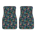 Exotic Tropical Toucan Pattern Print Front Car Floor Mats