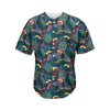 Exotic Tropical Toucan Pattern Print Men's Baseball Jersey