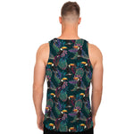 Exotic Tropical Toucan Pattern Print Men's Tank Top