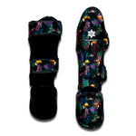 Exotic Tropical Toucan Pattern Print Muay Thai Shin Guard