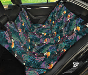 Exotic Tropical Toucan Pattern Print Pet Car Back Seat Cover