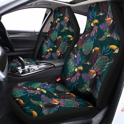 Exotic Tropical Toucan Pattern Print Universal Fit Car Seat Covers