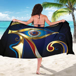Eye Of Horus Amulet Print Beach Sarong Wrap