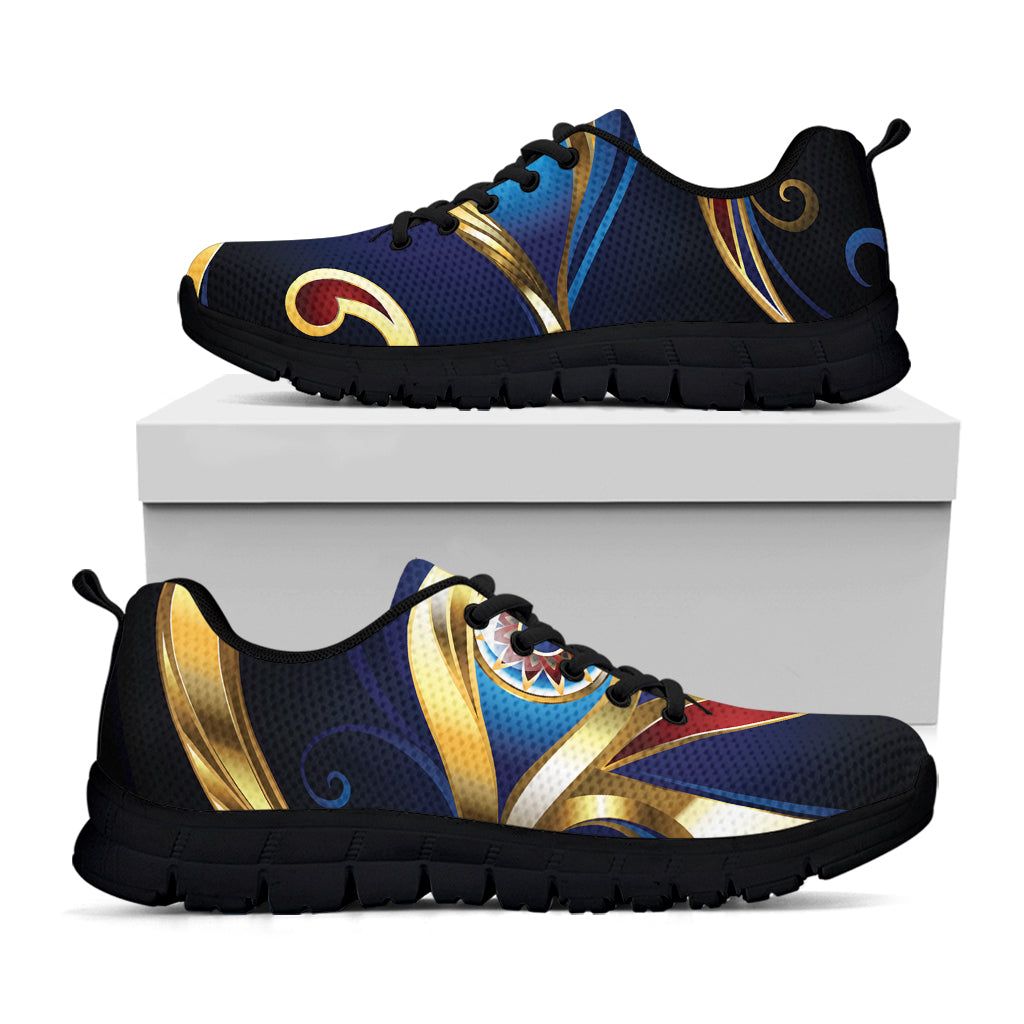 Eye Of Horus Amulet Print Black Sneakers