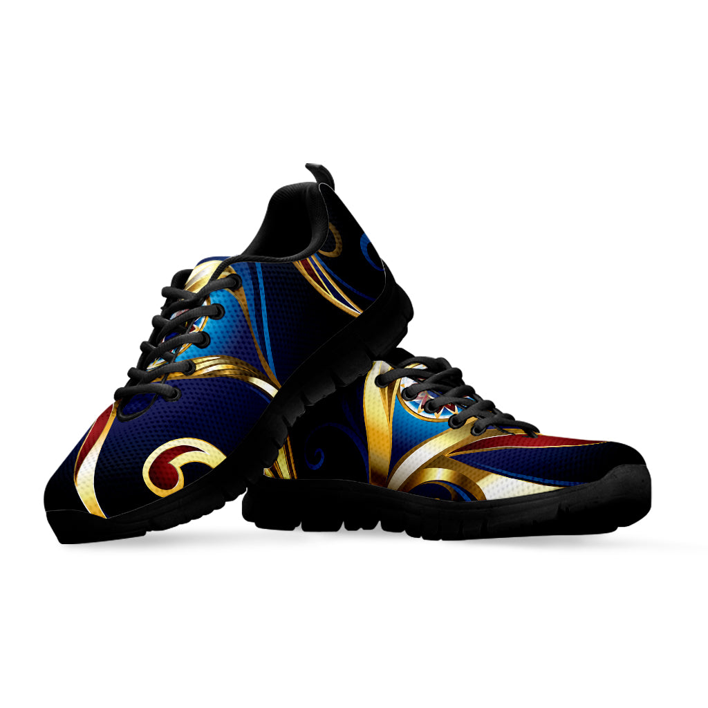 Eye Of Horus Amulet Print Black Sneakers