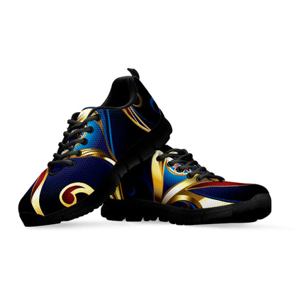 Eye Of Horus Amulet Print Black Sneakers
