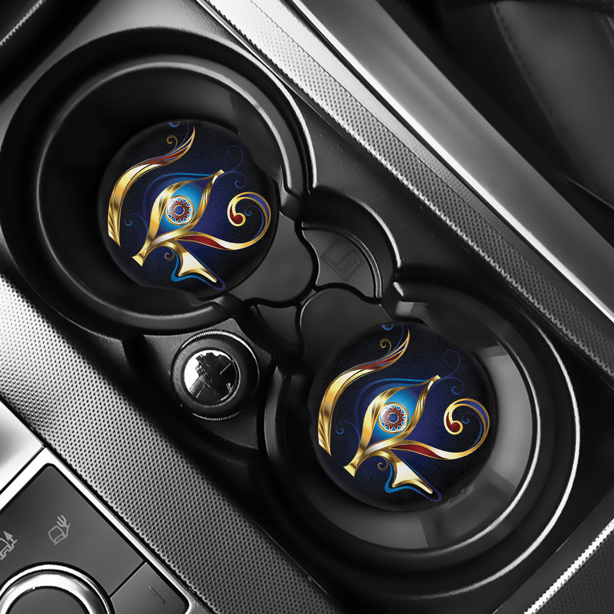 Eye Of Horus Amulet Print Car Coasters