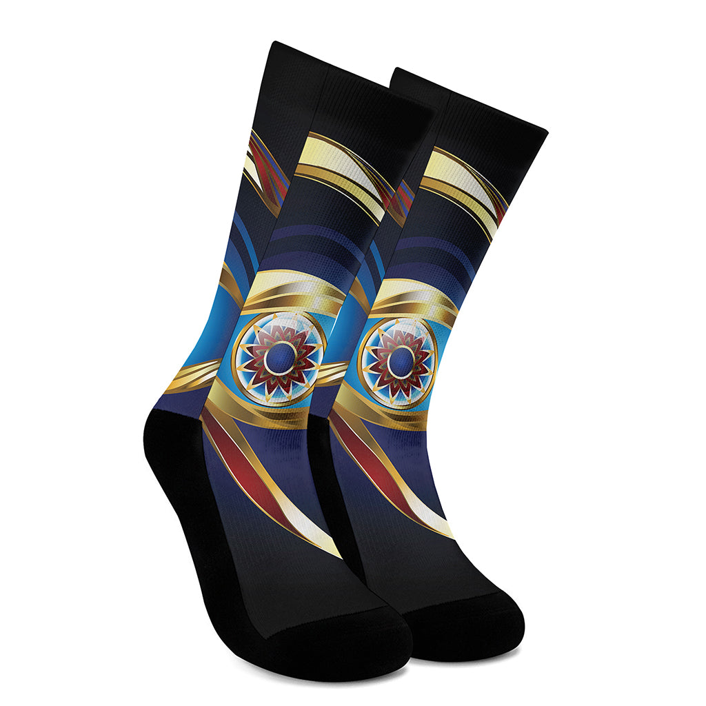 Eye Of Horus Amulet Print Crew Socks