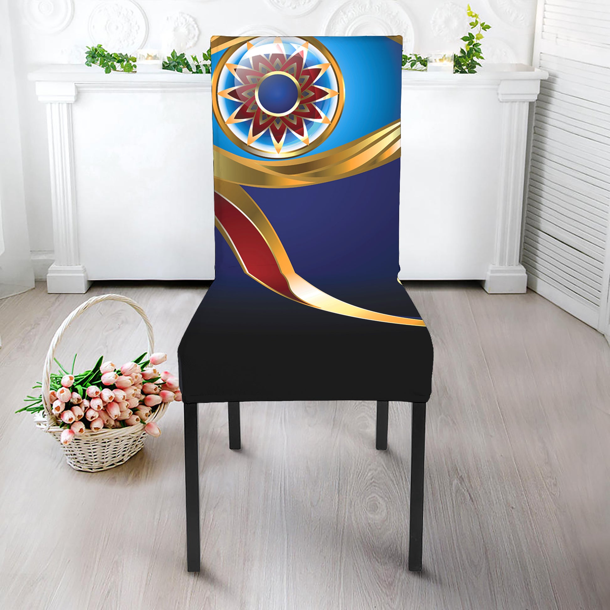 Eye Of Horus Amulet Print Dining Chair Slipcover