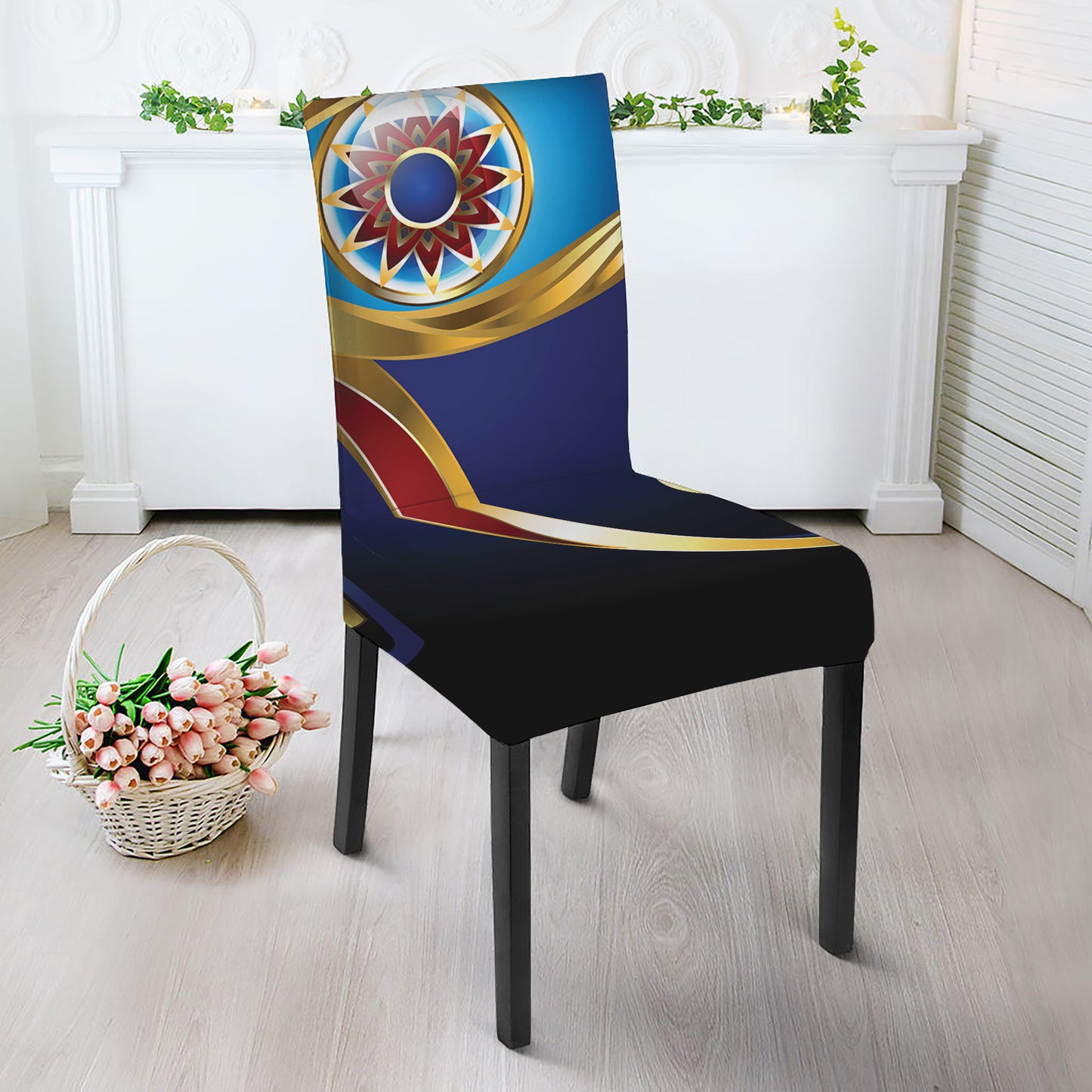 Eye Of Horus Amulet Print Dining Chair Slipcover