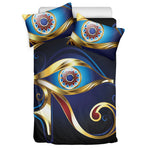 Eye Of Horus Amulet Print Duvet Cover Bedding Set