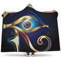 Eye Of Horus Amulet Print Hooded Blanket