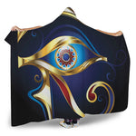 Eye Of Horus Amulet Print Hooded Blanket