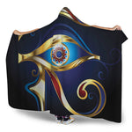 Eye Of Horus Amulet Print Hooded Blanket