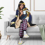 Eye Of Horus Amulet Print Hooded Blanket