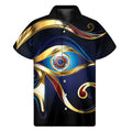 Eye Of Horus Amulet Print Men's Short Sleeve Shirt