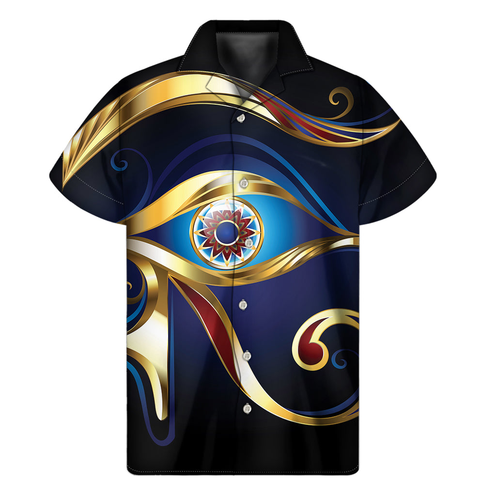 Eye Of Horus Amulet Print Men's Short Sleeve Shirt