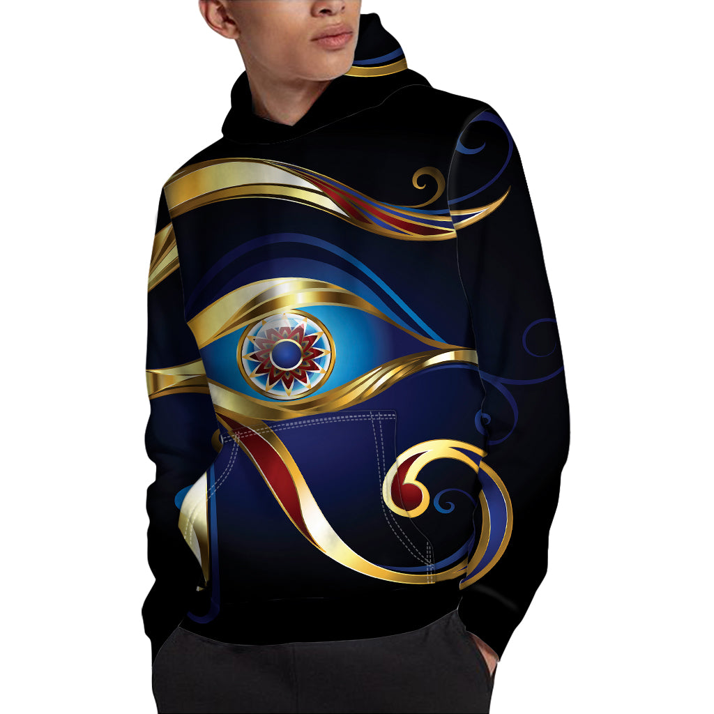 Eye Of Horus Amulet Print Pullover Hoodie