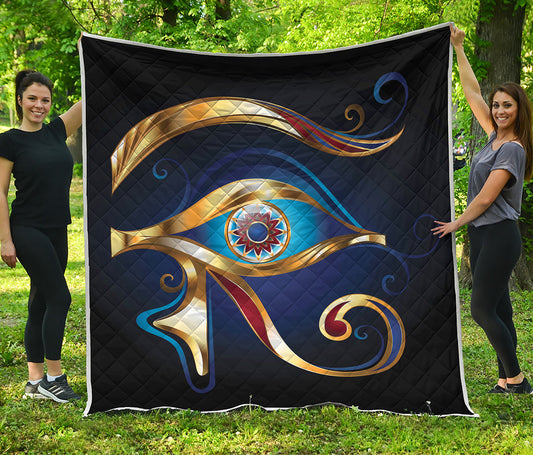 Eye Of Horus Amulet Print Quilt