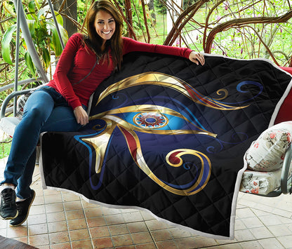 Eye Of Horus Amulet Print Quilt