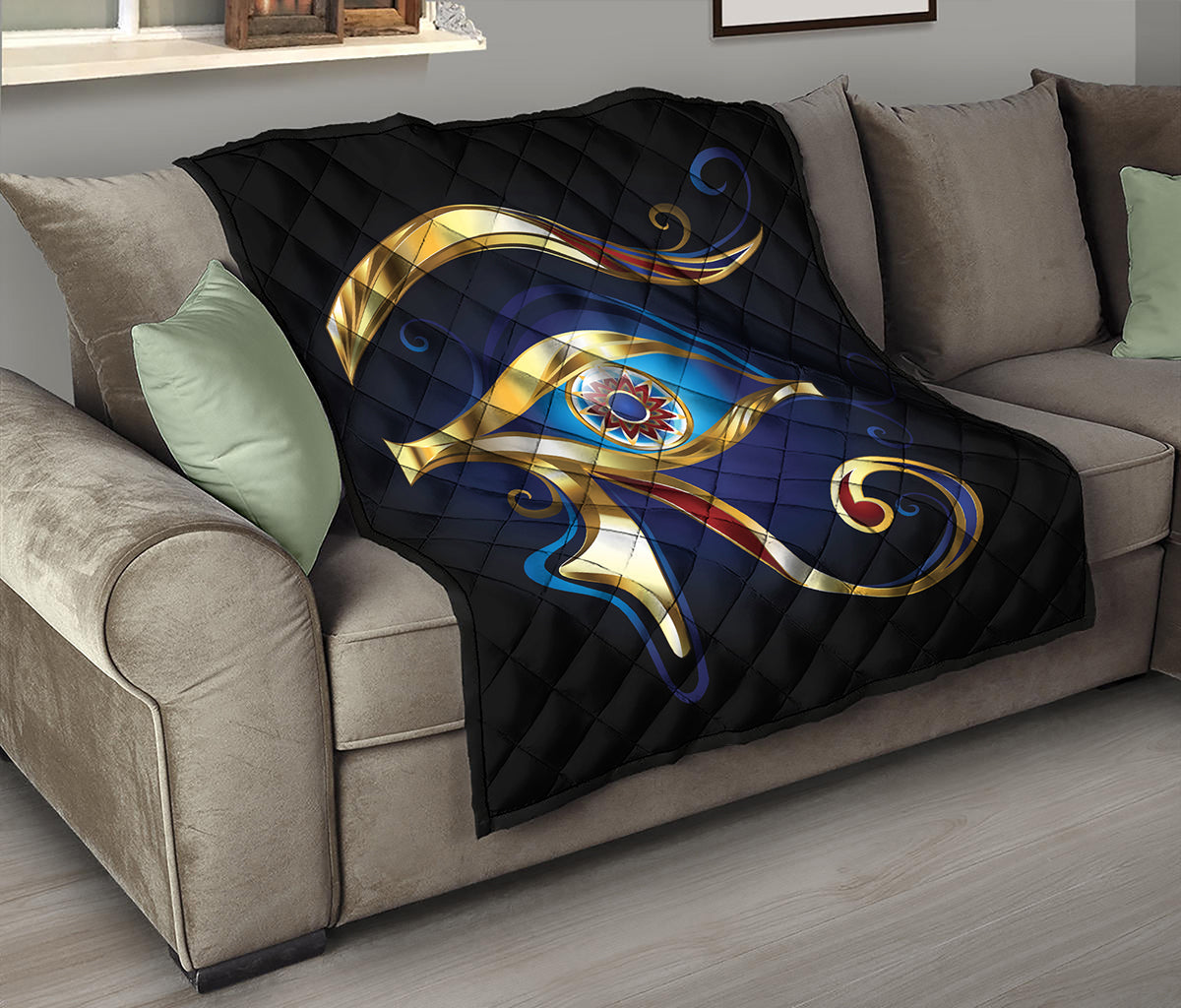Eye Of Horus Amulet Print Quilt